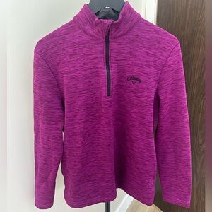 Callaway Magenta Quarter-Zip Pullover